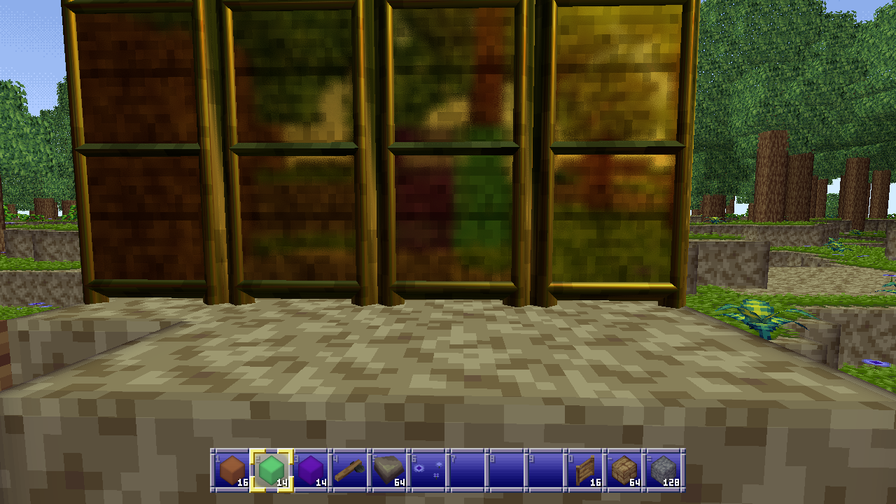 Gold reflective doors